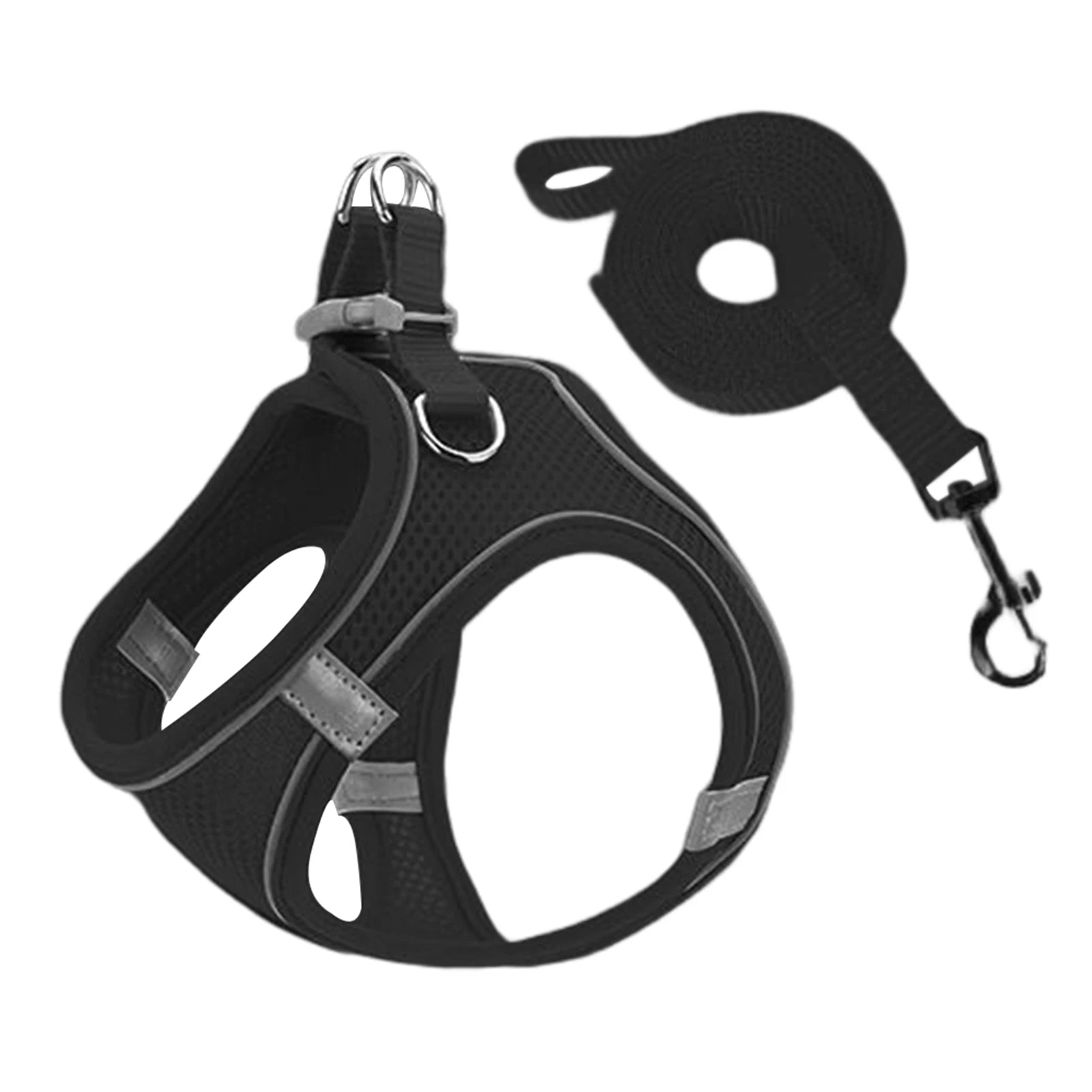 🐾 Reflective Breathable Pet Harness & Leash Set