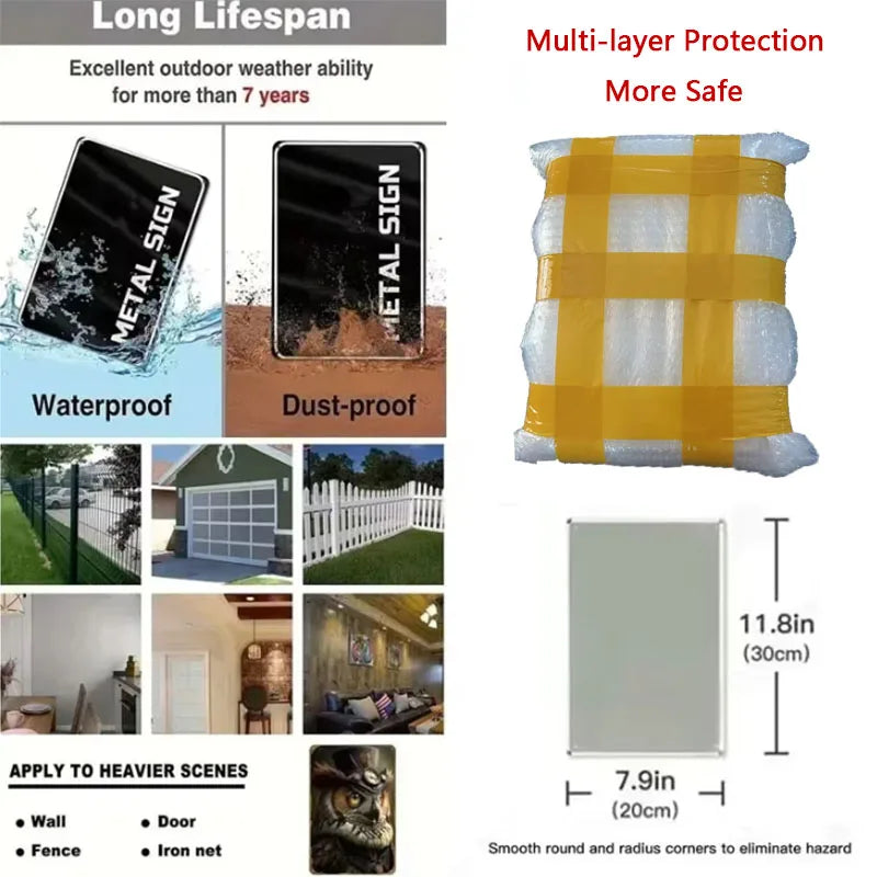 😺Humoros Macskás Fém Falidekor😺