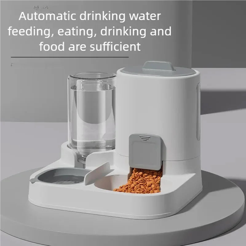 🐶🐱 Automatic Pet Feeder and Water Dispenser – Two-in-One Bowl (Large Capacity)