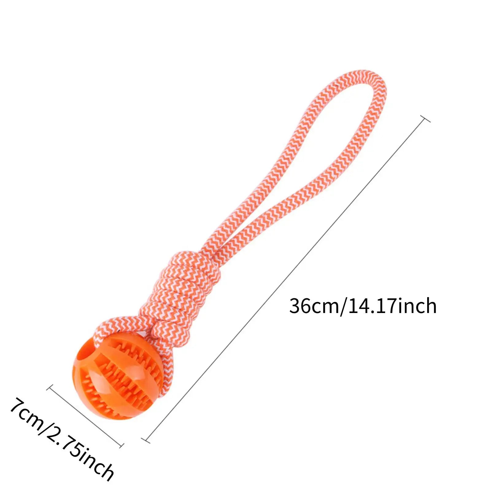 🧶 Interactive Rope & Treat Dispensing Dog Ball