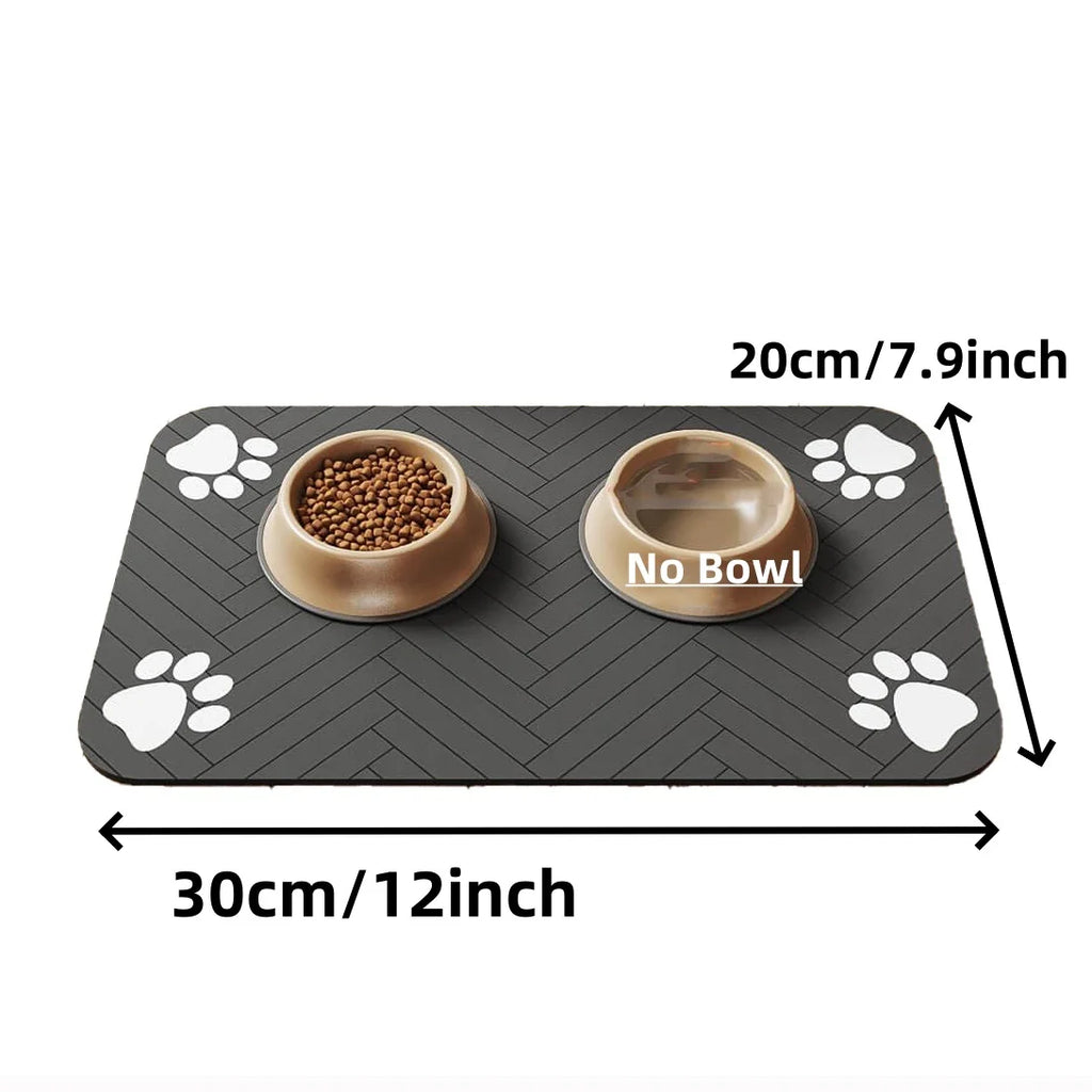 🐾💧 Absorbent Pet Feeding Mat – Waterproof Bowl Placemat
