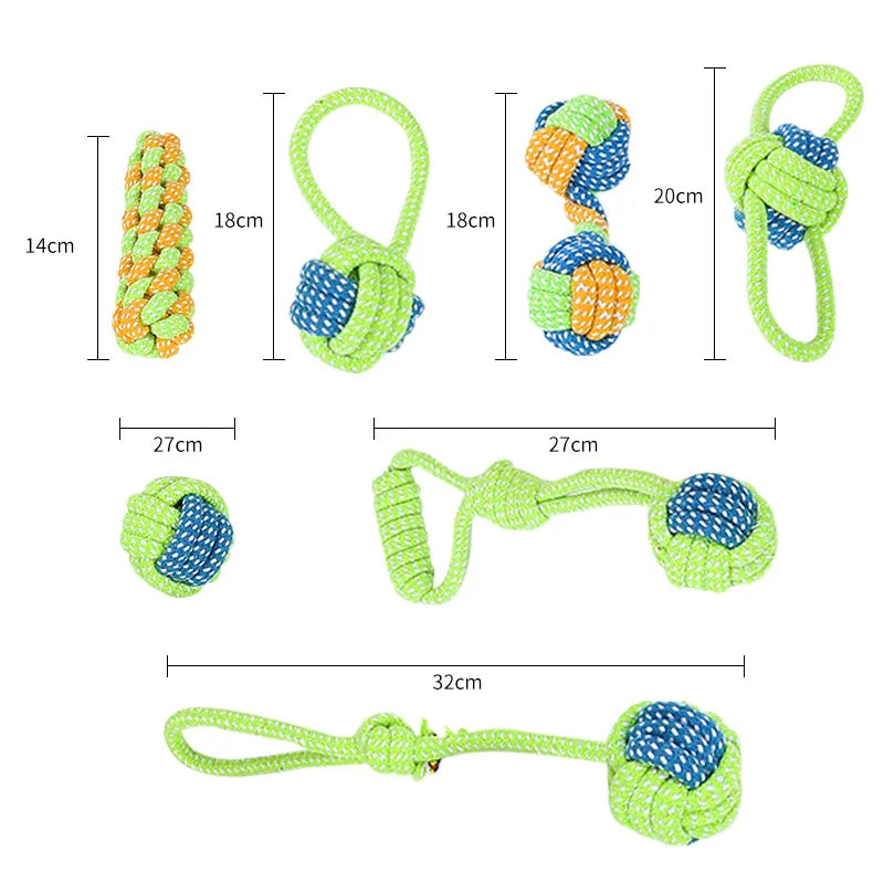 🧶 Interactive Cotton Rope Dog Toy Set