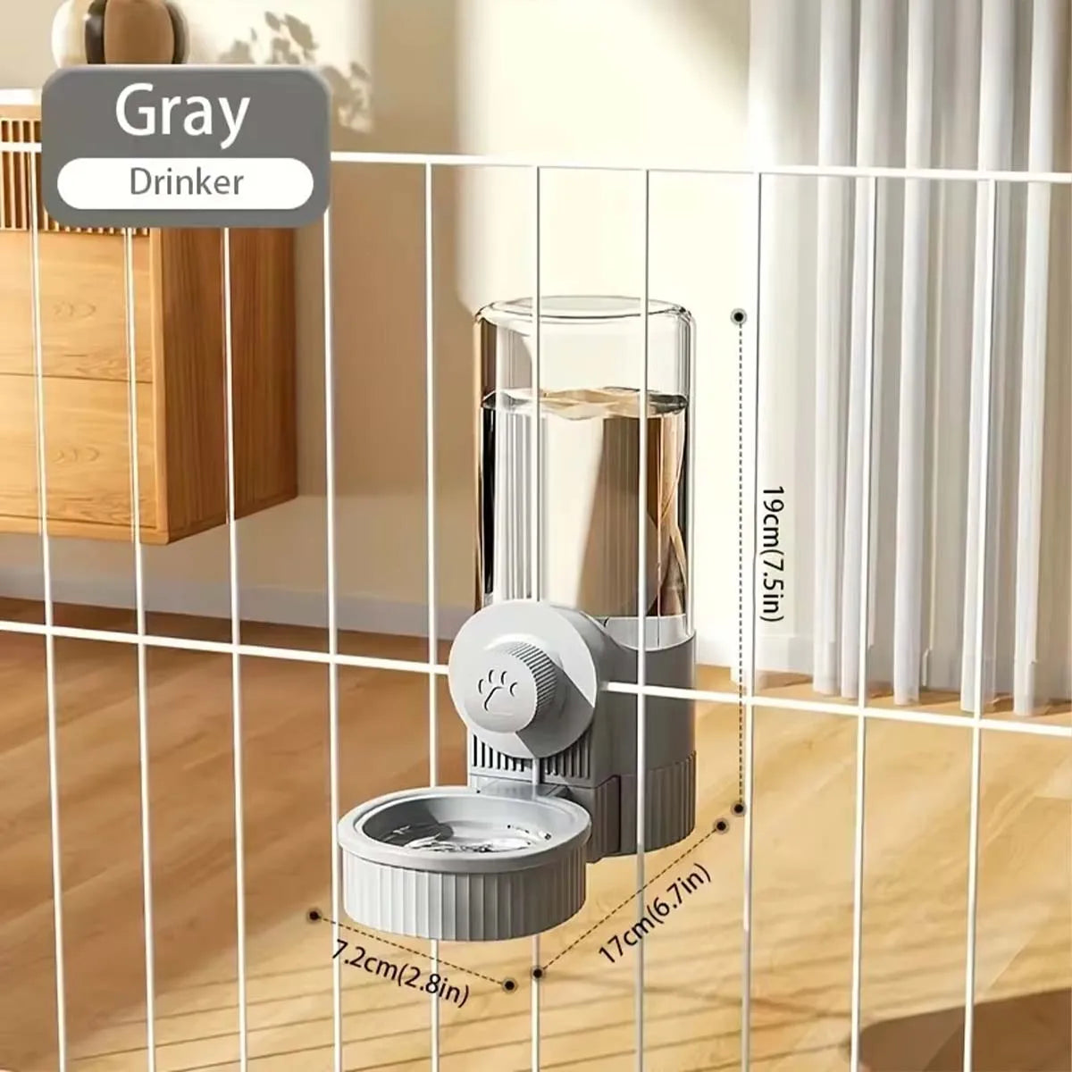 🐾 Hanging Automatic Pet Food Feeder & Water Dispenser (Gravity System)