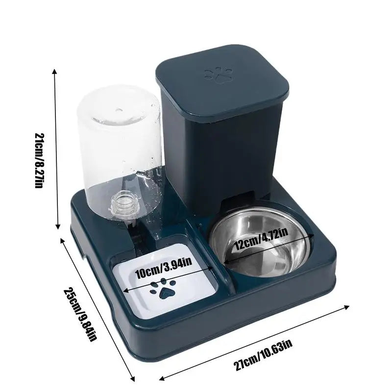 🐾 2 in 1 Automatic Pet Feeder & Water Dispenser for Cats and Small Dogs