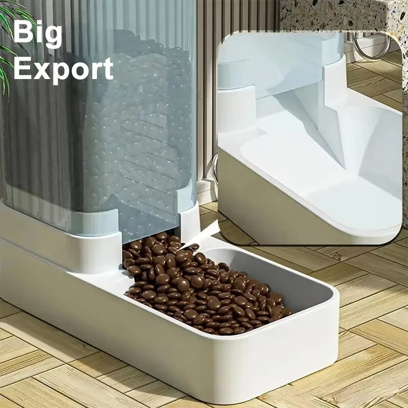 🐾 Large Capacity Automatic Pet Feeder & Water Dispenser