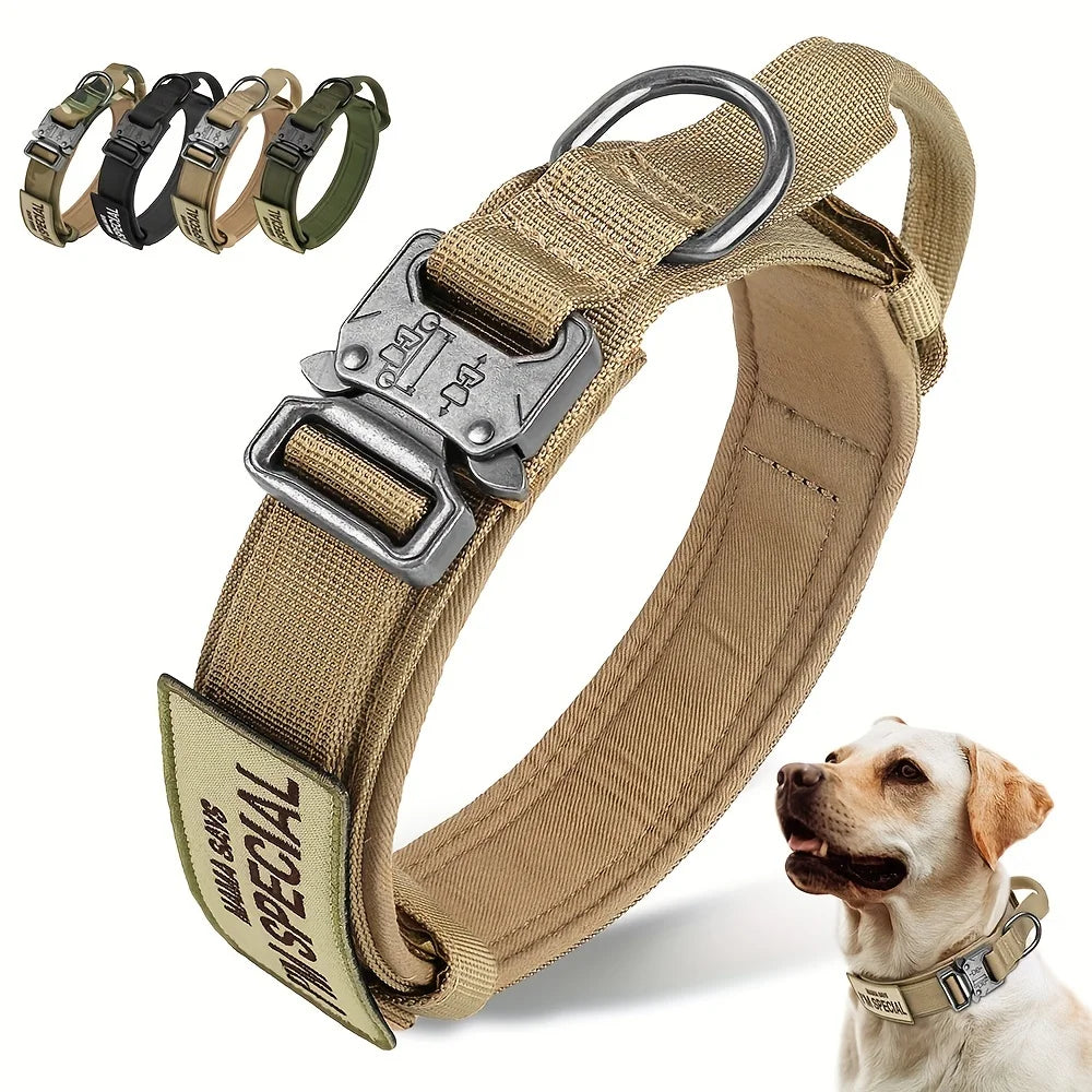 Heavy Duty Tactical Dog Collar with Handle