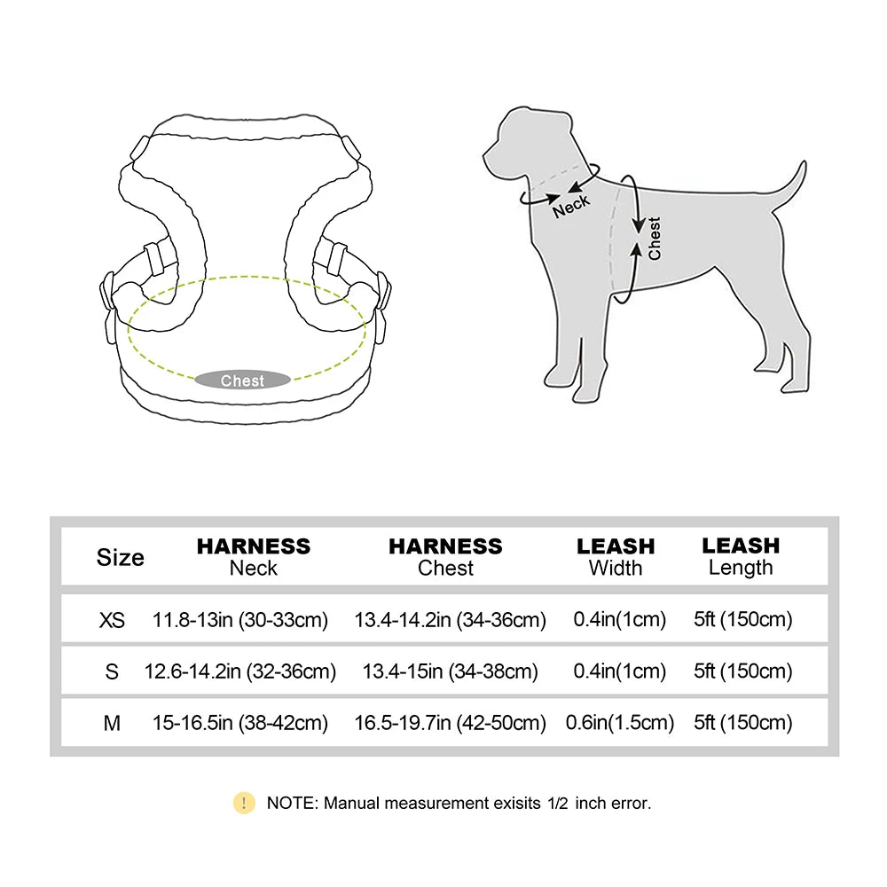 🐾 Soft No-Pull Pet Harness & Leash Set