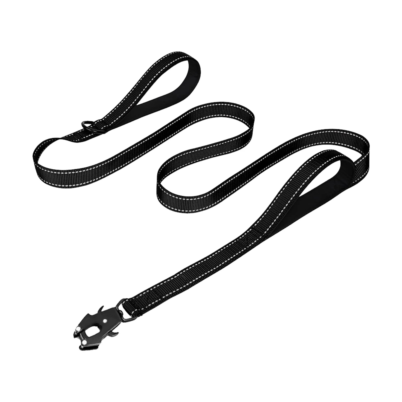 Heavy Duty Reflective Dog Leash – Nylon Lead with Dual Padded Handles for Strong Dogs