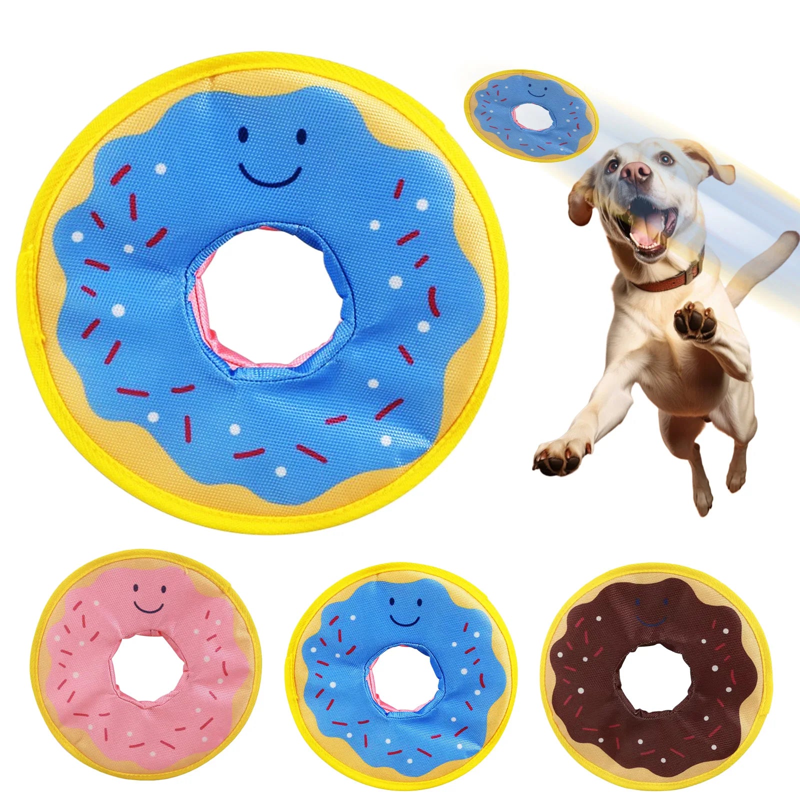 🍩 Donut Squeaky Dog Toy