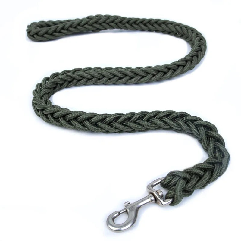 Heavy Duty Braided Nylon Dog Leash – Strong & Comfortable Training Leash for Daily Walks