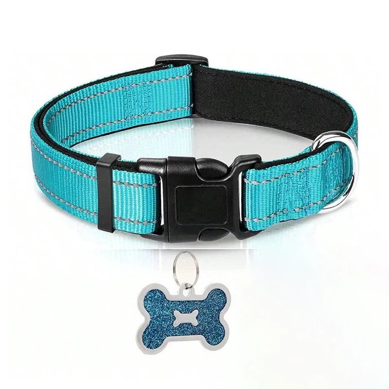 🐶 Soft Padded Reflective Nylon Dog Collar