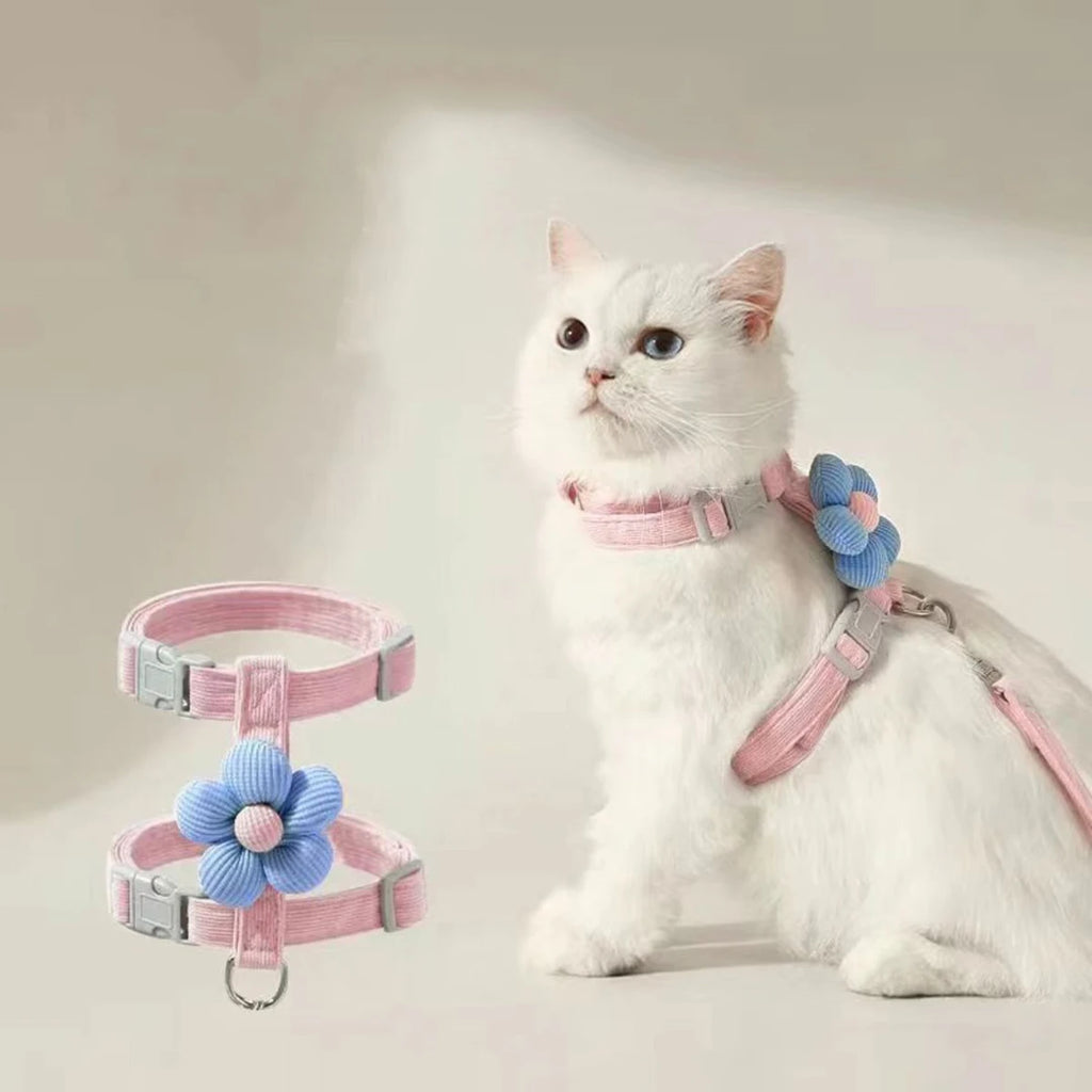 🐱 Adjustable Cat Harness & Leash Set
