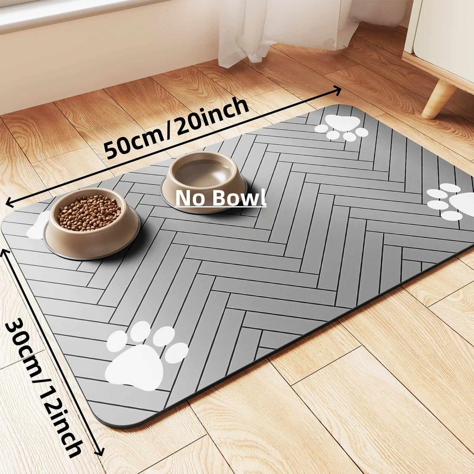 🐾💧 Absorbent Pet Feeding Mat – Waterproof Bowl Placemat