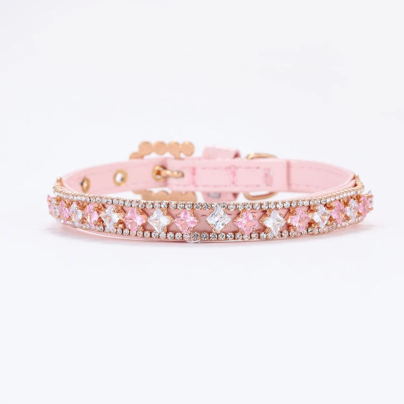 ✨ Fashion Cat Collar with Rhinestones & Pearls