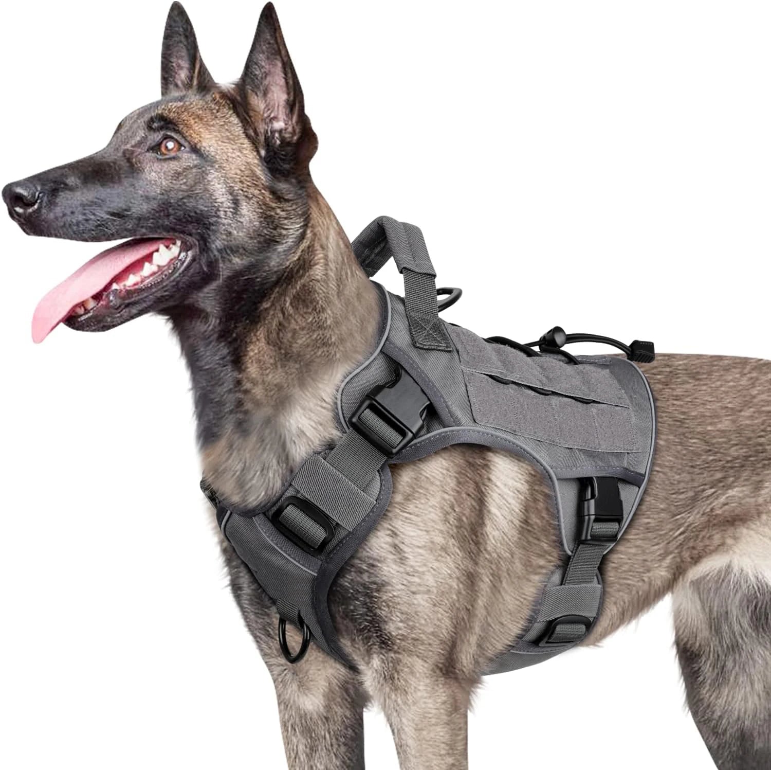 🐕 Tactical Dog Harness for Large Dogs – No Pull & Military Style