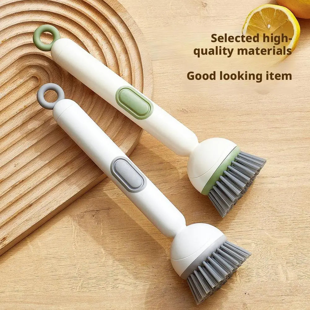 🔹Prémium Forgófejes Mosogatókefe – Hosszú Nyelű, Beépített Folyadéktartállyal | Modern Konyhai Tisztítóeszköz🔹