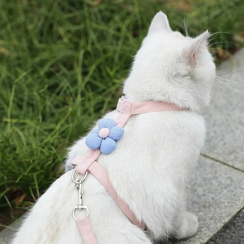 🐱 Adjustable Cat Harness & Leash Set