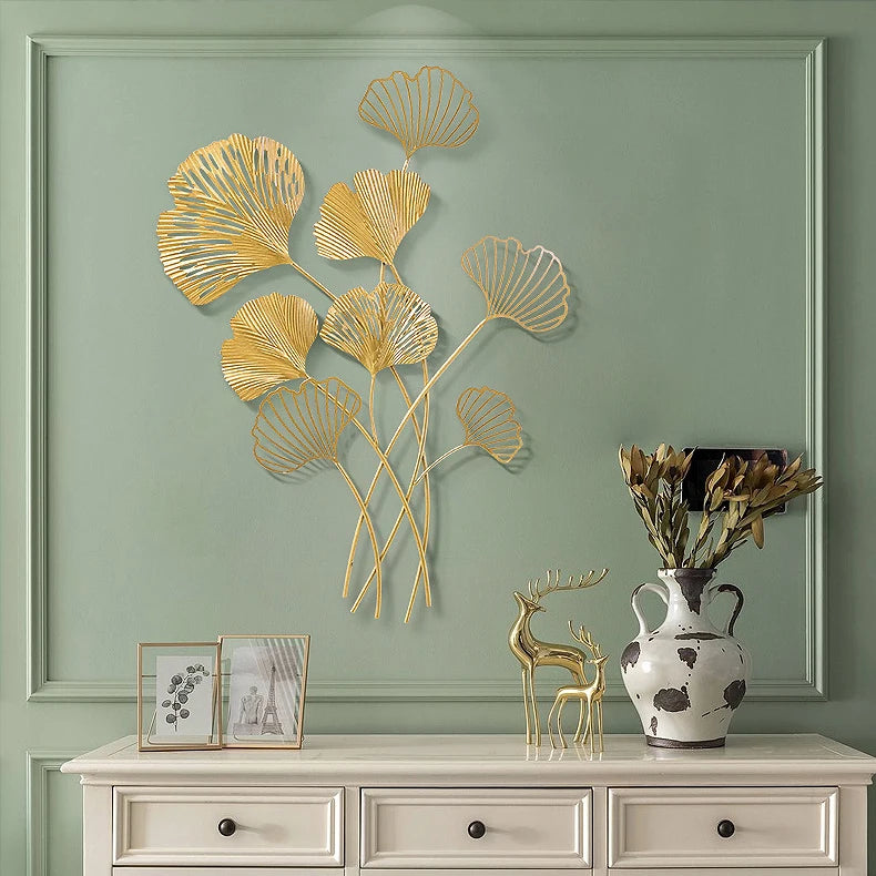 ✨Modern Arany Virág Faldekor – Fém 3D Művészi Fali Dísz nappaliba, hálóba✨