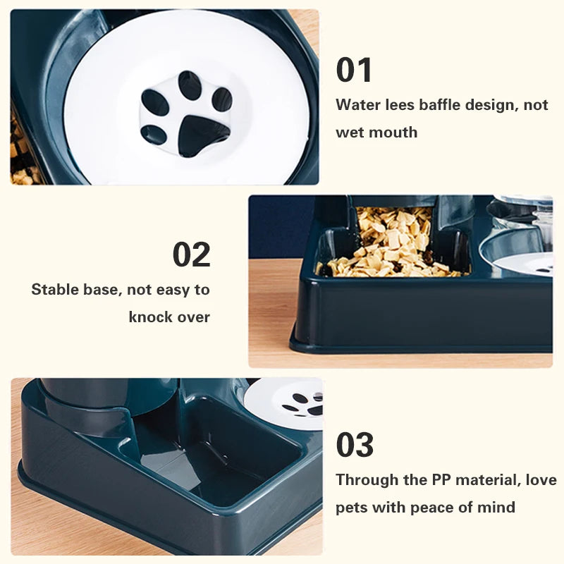 🐶🐱 Automatic Dog & Cat Feeder and Water Dispenser Set – Gravity System