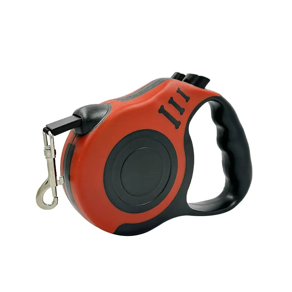 Automatic Retractable Dog Leash – Adjustable Bone Print Design for Small & Medium Dogs