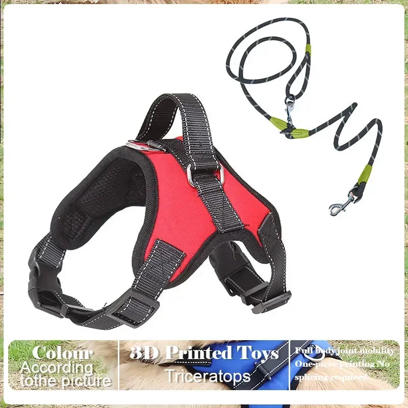 🐕 Dog Harness and Leash Set – No Pull Adjustable with Easy Control Handle