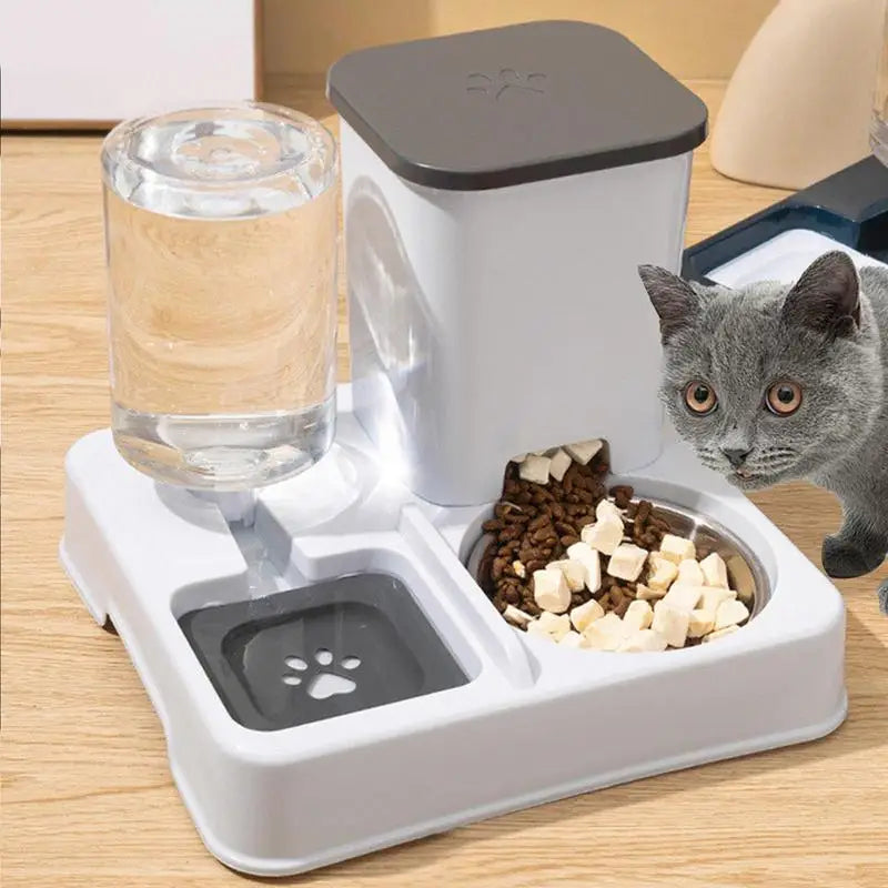 🐾 2 in 1 Automatic Pet Feeder & Water Dispenser for Cats and Small Dogs