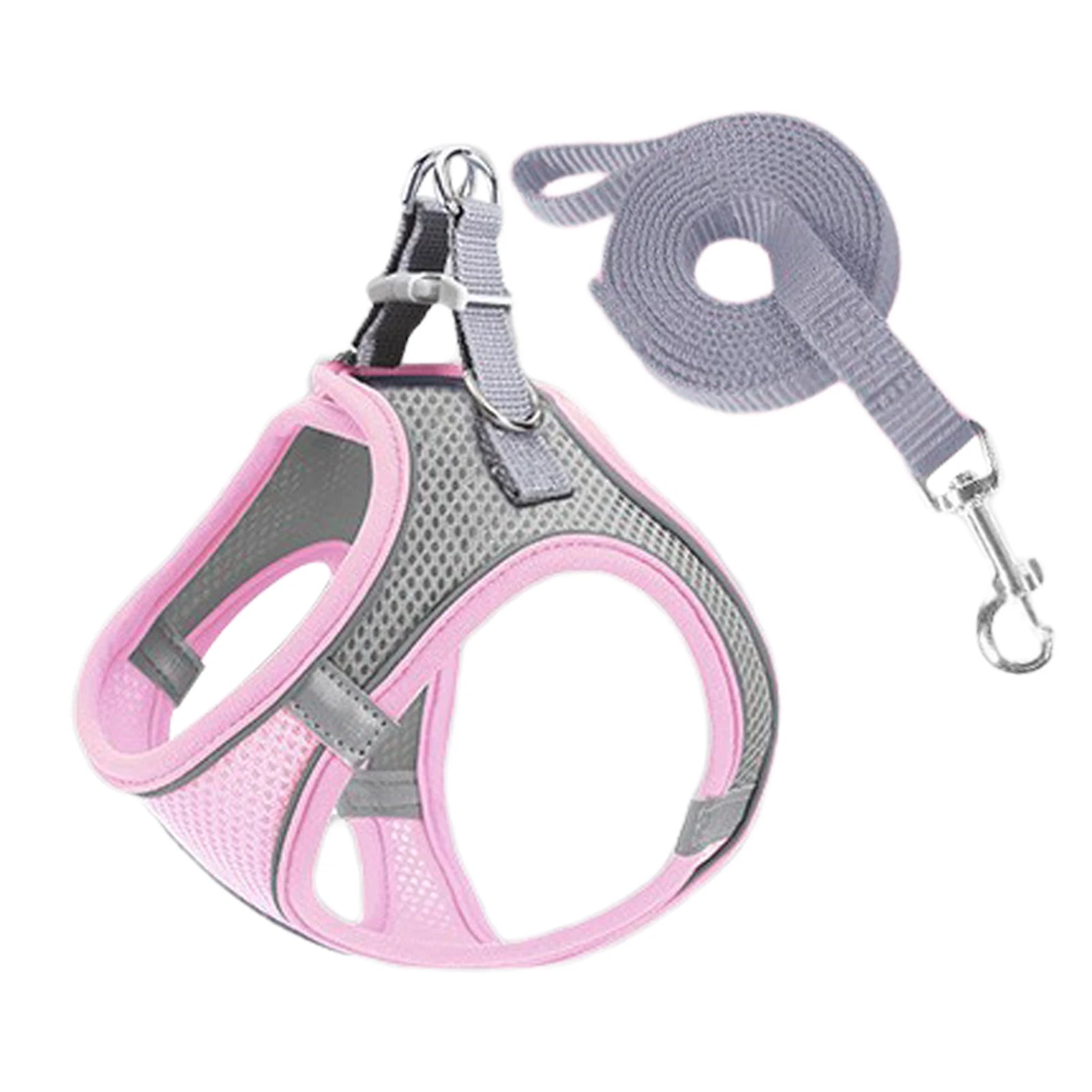 🐾 Reflective Breathable Pet Harness & Leash Set