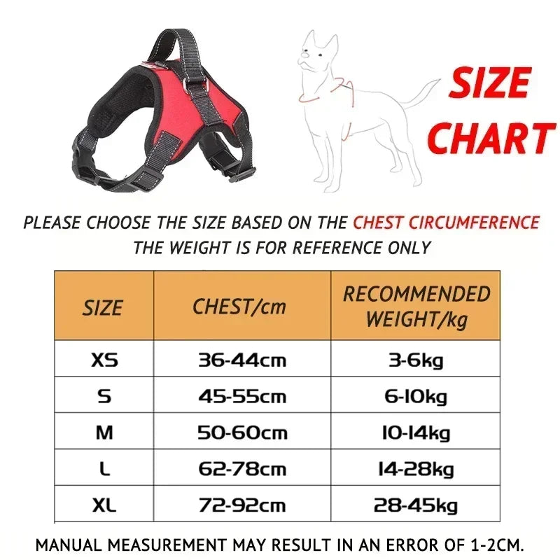 🐕 Dog Harness and Leash Set – No Pull Adjustable with Easy Control Handle