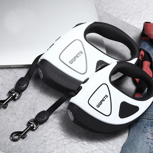 5M Long LED Retractable Dog Leash – Automatic Pet Leash for Small, Medium & Large Dogs