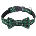 🎀 Christmas Bow Tie Dog Collar – Festive Snowflake Style