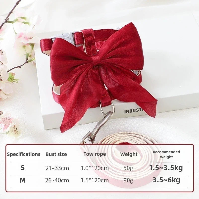 🎀 Adjustable Pet Harness with Leash