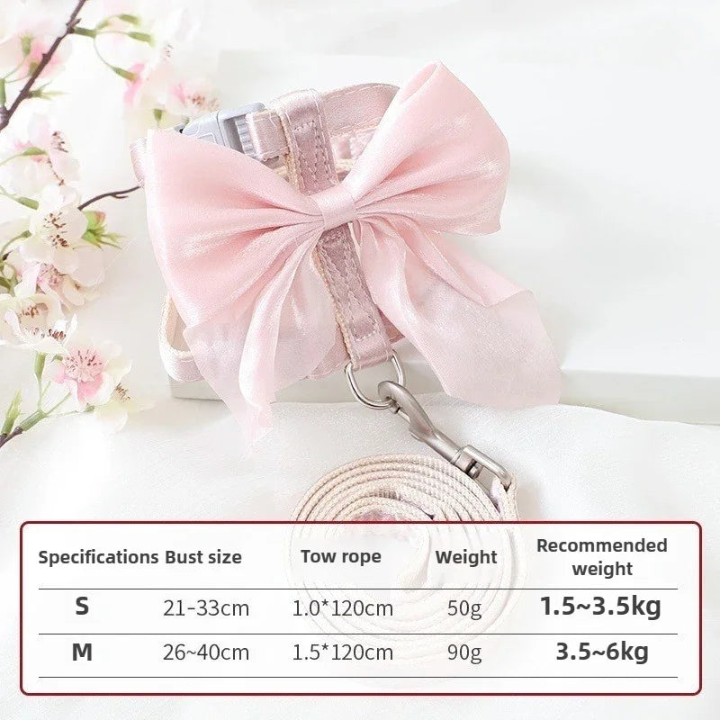 🎀 Adjustable Pet Harness with Leash