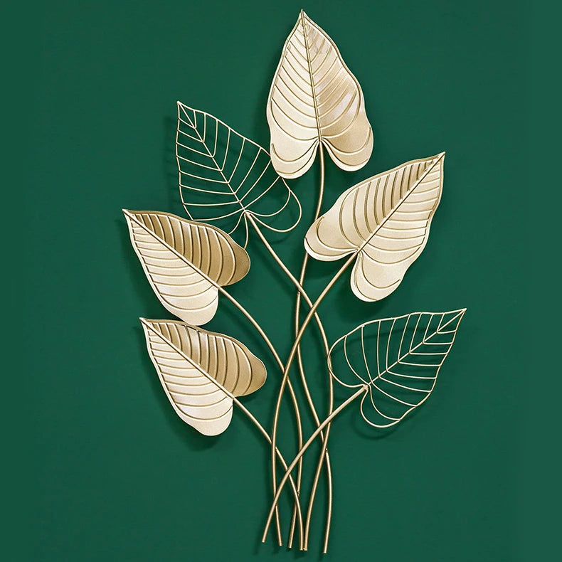✨Modern Arany Virág Faldekor – Fém 3D Művészi Fali Dísz nappaliba, hálóba✨