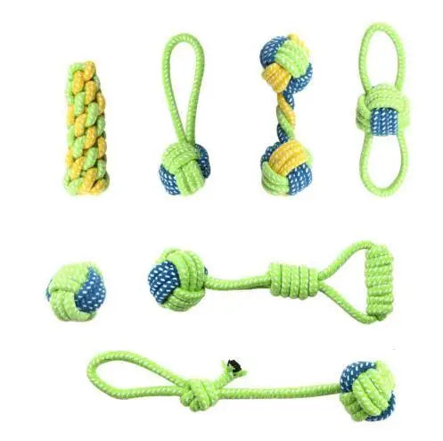 🧶 Interactive Cotton Rope Dog Toy Set