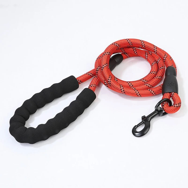 Heavy Duty Braided Rope Dog Leash – Adjustable Slip Lead for Training & Walking