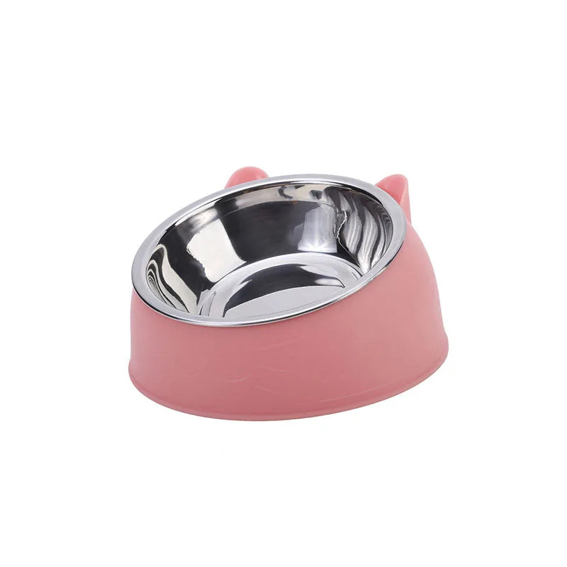 🐱🥣 15° Tilted Elevated Pet Bowl – Anti-Slip Base