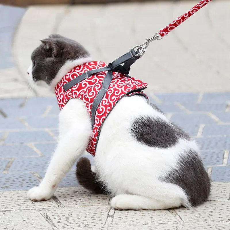 🐱 Escape-Proof Cat Vest Harness & Leash Set