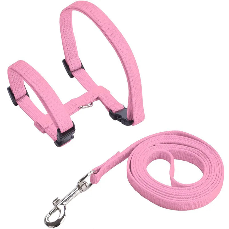 🐱 Adjustable Cat Harness & Leash Set – Safe Breakaway Nylon Design