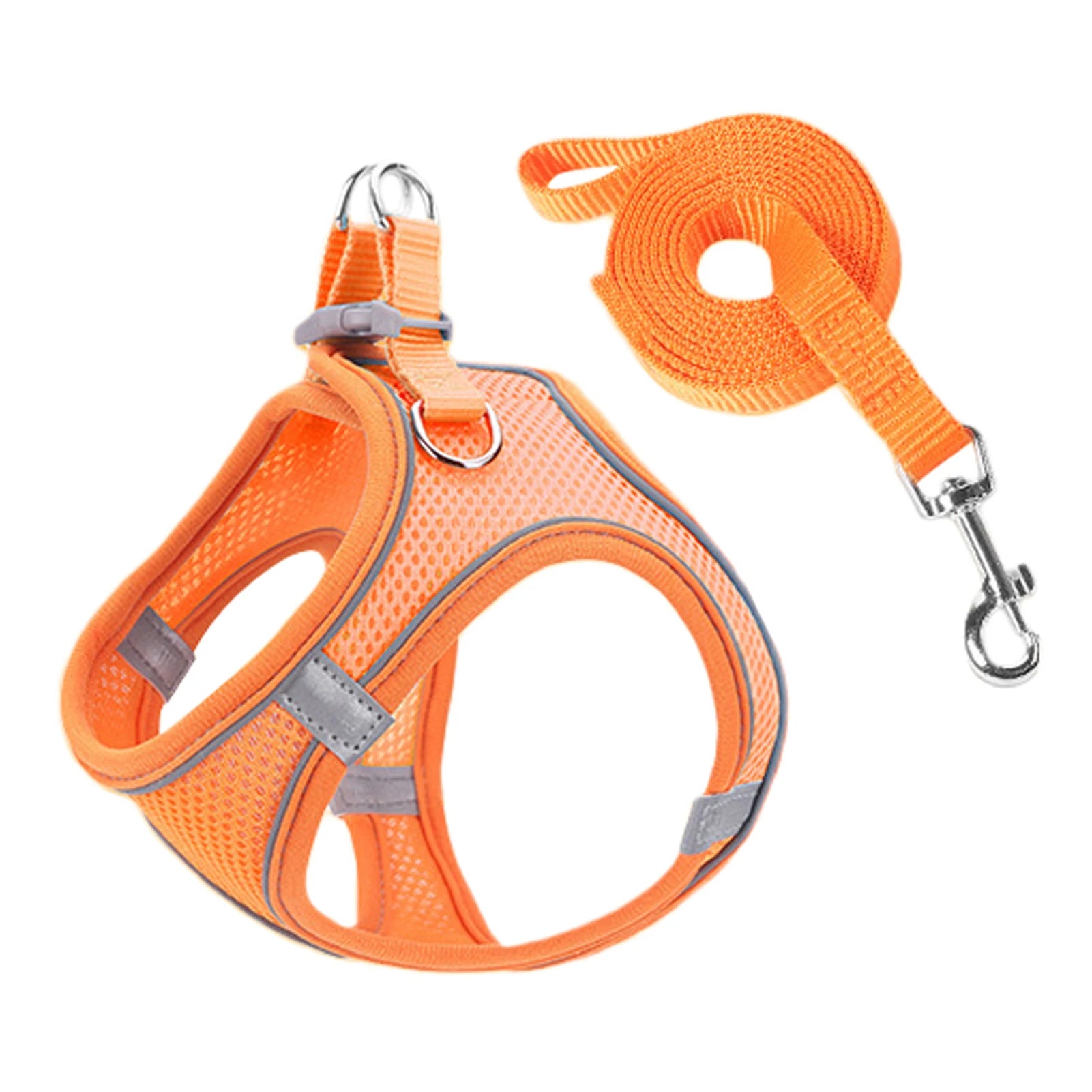 🐾 Reflective Breathable Pet Harness & Leash Set