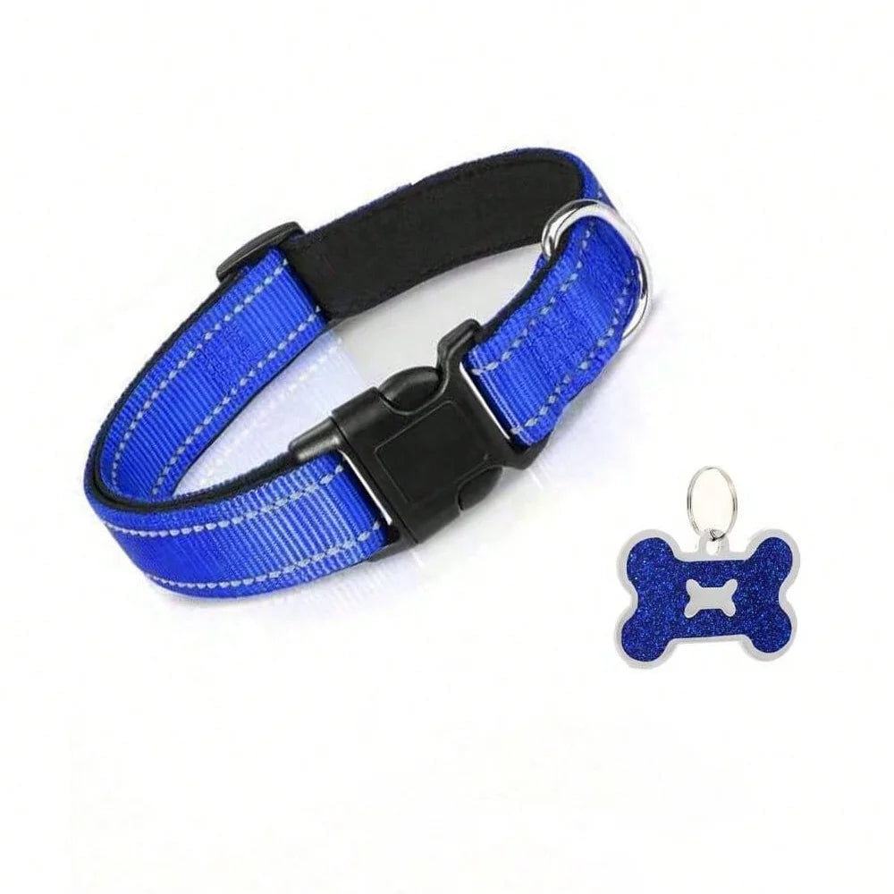 🐶 Soft Padded Reflective Nylon Dog Collar