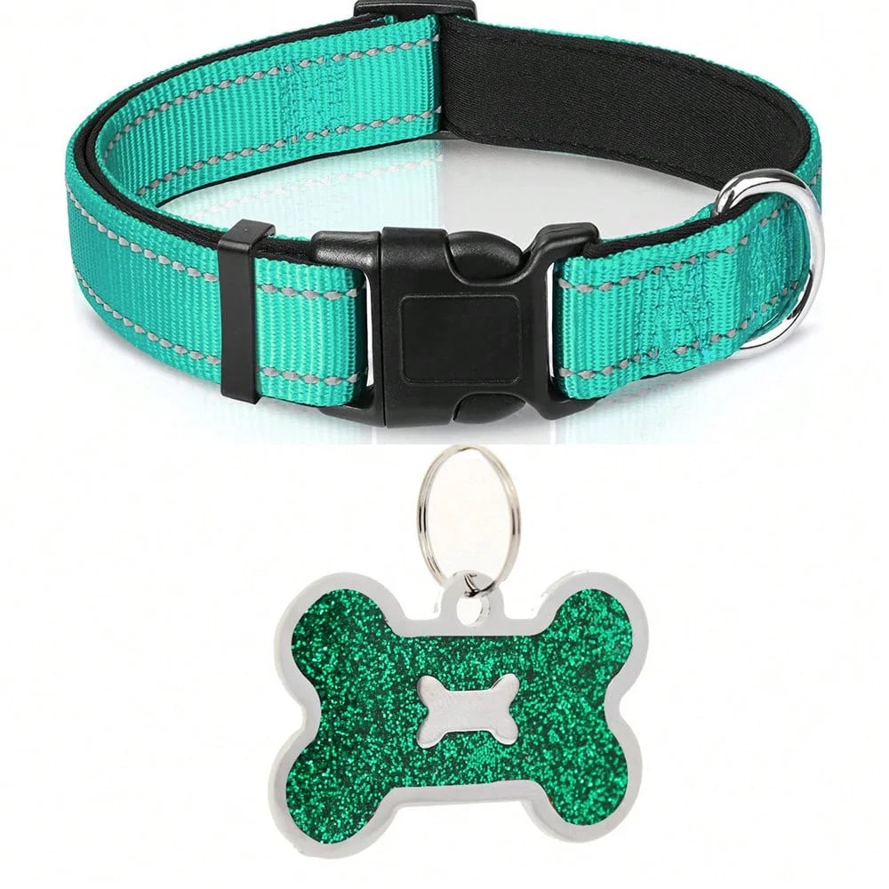 🐶 Soft Padded Reflective Nylon Dog Collar