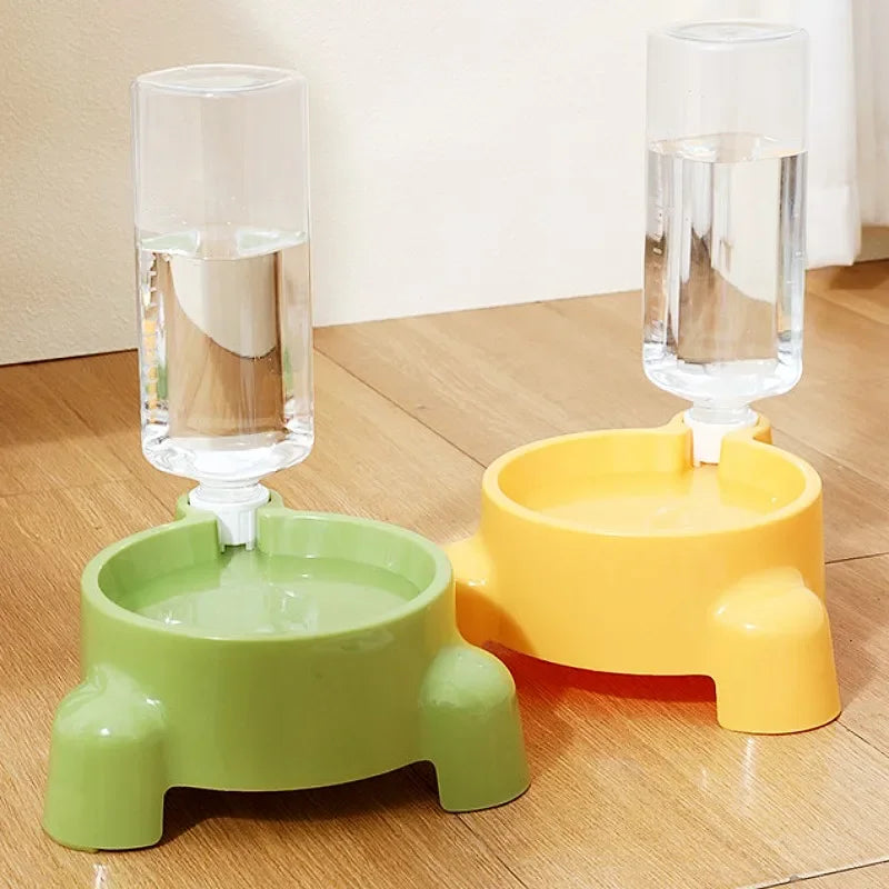 🐶 Automatic Dog Water Bowl with Bottle – Gravity Drinking Feeder