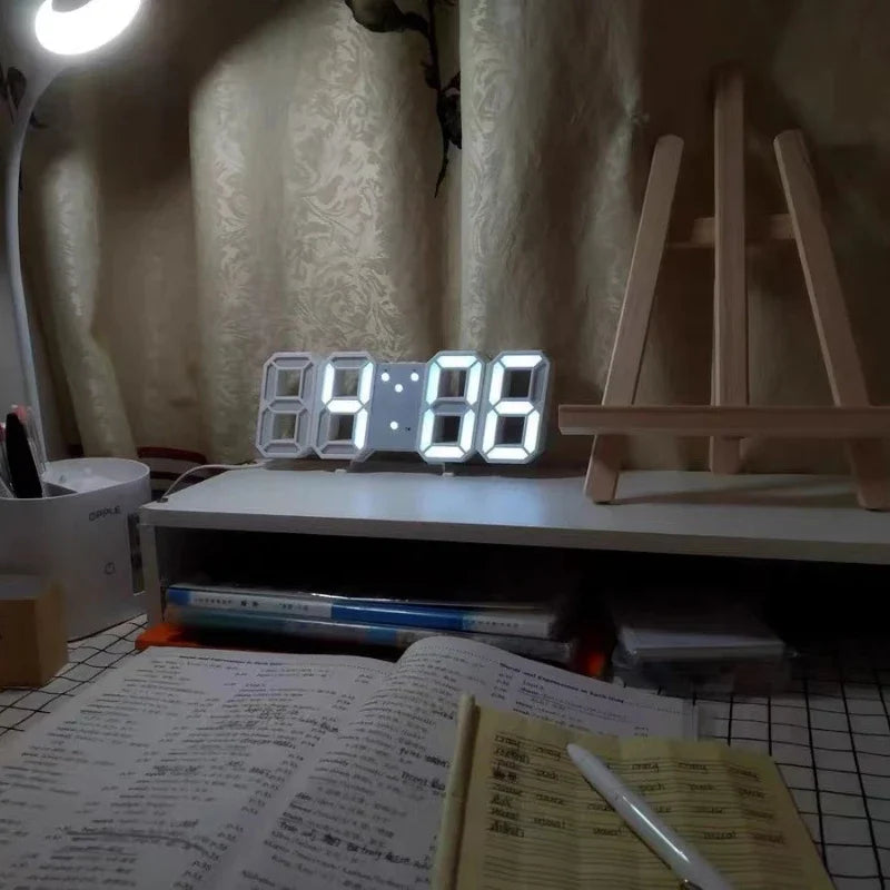 ✨Modern LED Falióra – Digitális Fényű Asztali és Fali Óra, Ébresztővel | Minimal Design✨