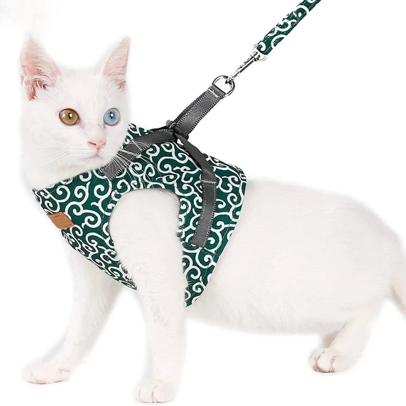 🐱 Escape-Proof Cat Vest Harness & Leash Set