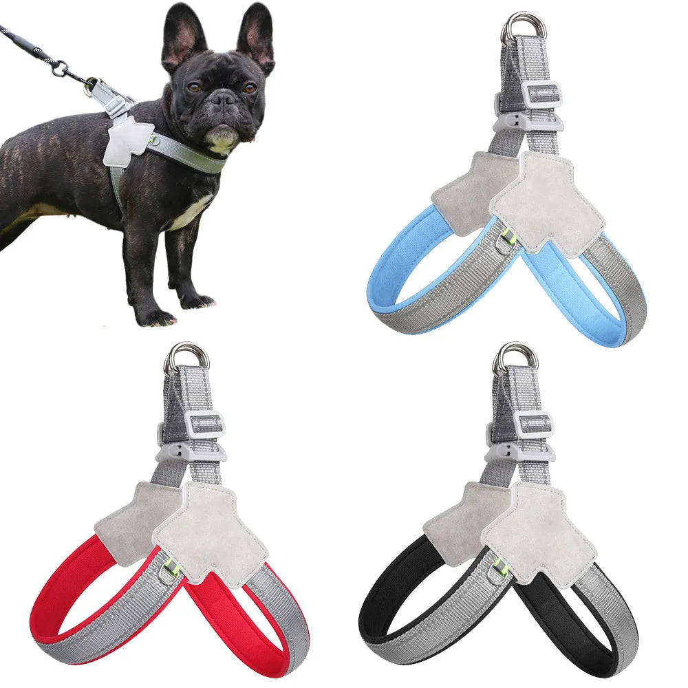 🐾 Pet Dog Harness – Adjustable Reflective Chest Harness