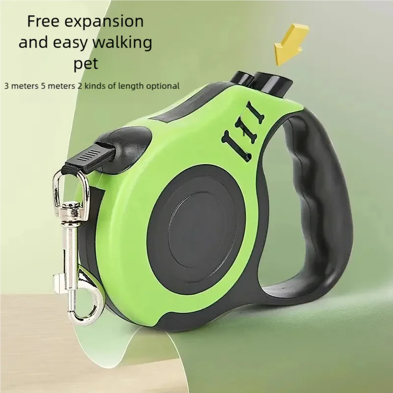 Automatic Retractable Dog Leash – Adjustable Bone Print Design for Small & Medium Dogs