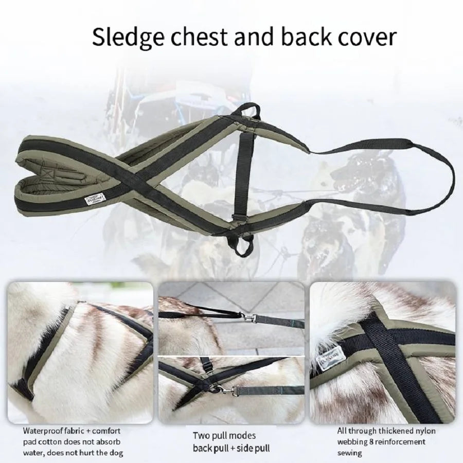 Sled Dog Harness – Outdoor Dog Walking Harness for Medium & Large Dogs