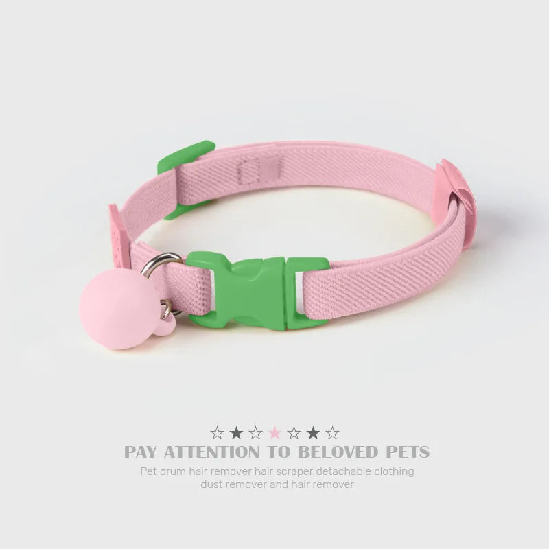 🐱 Adjustable Cat Collar with Breakaway Clasp – Soft & Safe Elastic Design