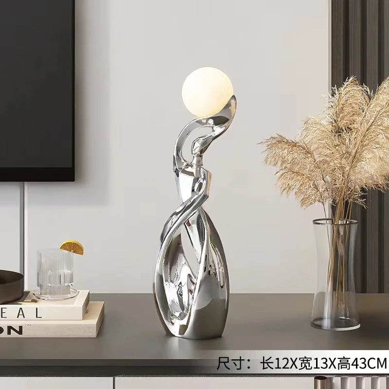 ✨Modern Absztrakt Luminózus Szobor – Nagyméretű Dekoráció Nappaliba, Előszobába, Irodába✨