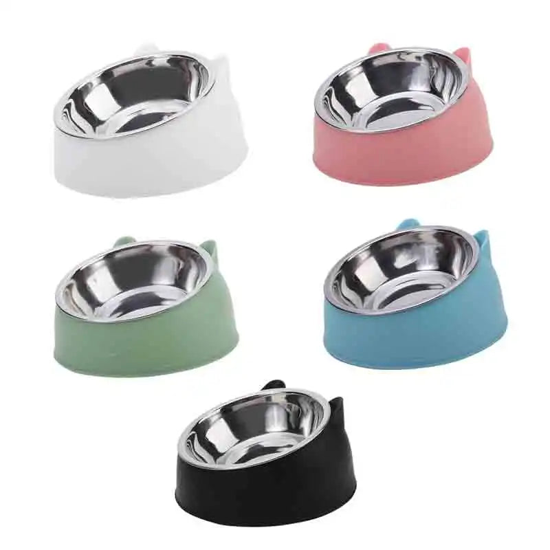 🐱🥣 15° Tilted Elevated Pet Bowl – Anti-Slip Base